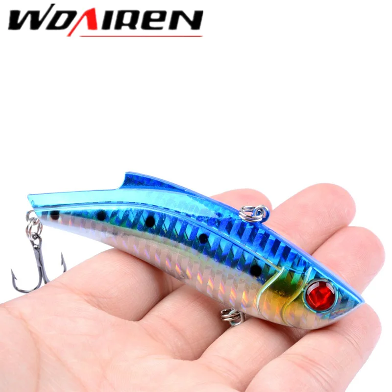 1Pcs 9cm 26g VIB Fishing Lures Bionic Winter ice fishing Bait Fish Hard Bait Bass Vibration Lure Crankbait Bass Bait Head Hooks