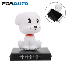 FORAUTO Автомобильные украшения кивком щенок кукла держатель телефона милый качающаяся голова собака автомобиль-Стайлинг приборная панель украшение