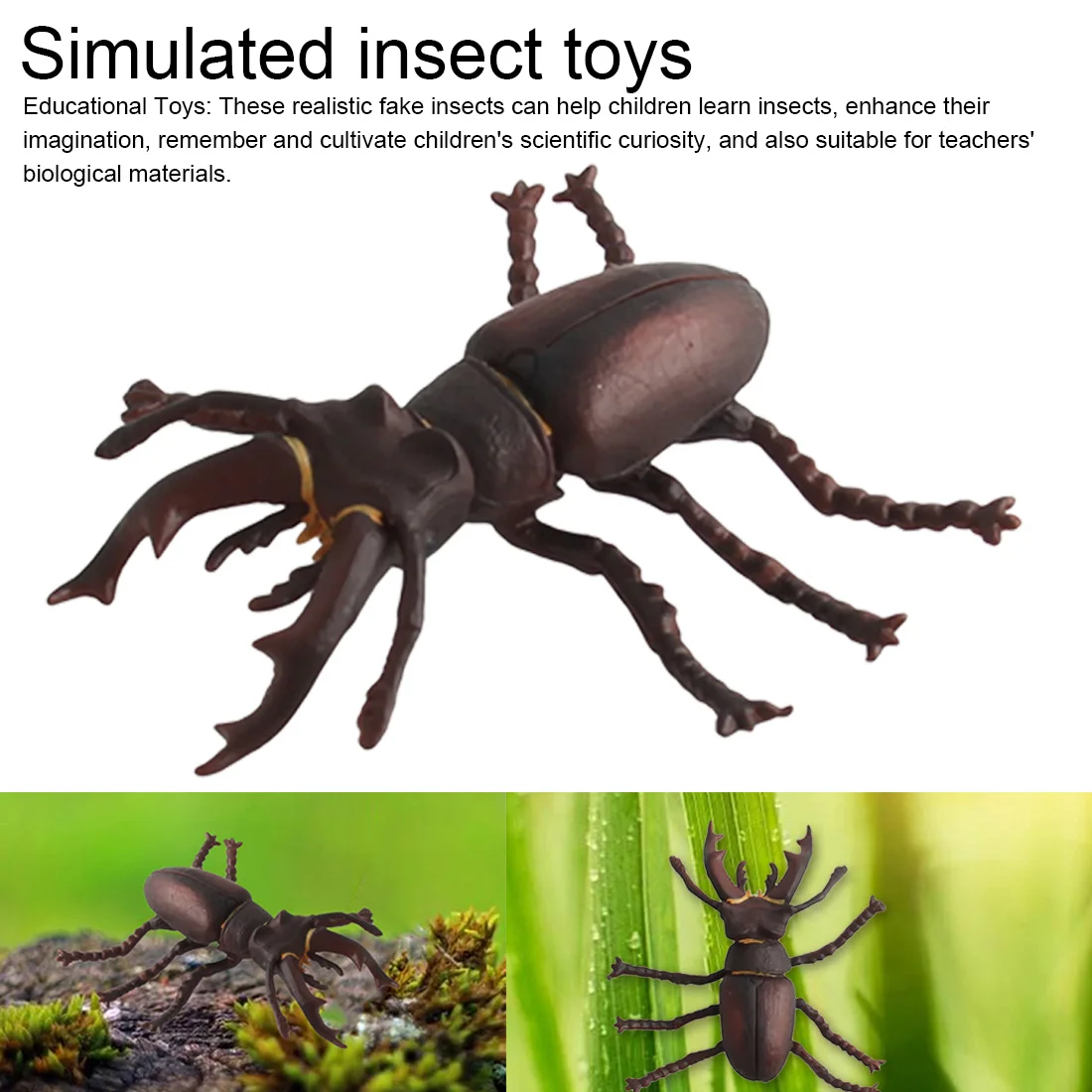 

2019 New Animal Insect Toys Educational Resource High Simulation Reallistic Insects plastic toy Figures insetos de brinquedo