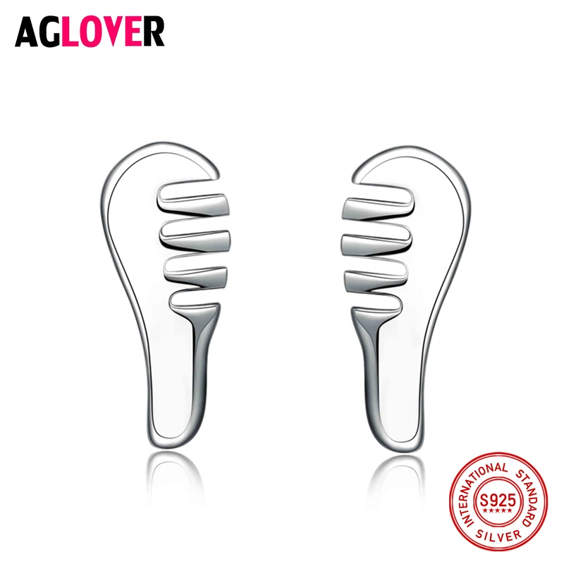 

925 Sterling Silver Stud Earring For Women Girls Vintage Comb Earrings Sterling-Silver-Jewelry Gift
