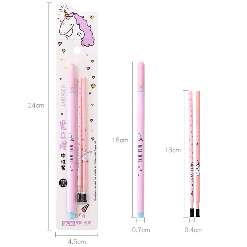 

Unicorn Cute Erasable Pen Blue / Black / Ink Blue Magic Pen 0.5mm Gel Pen Student Writing Stationery For School Supply Gift
