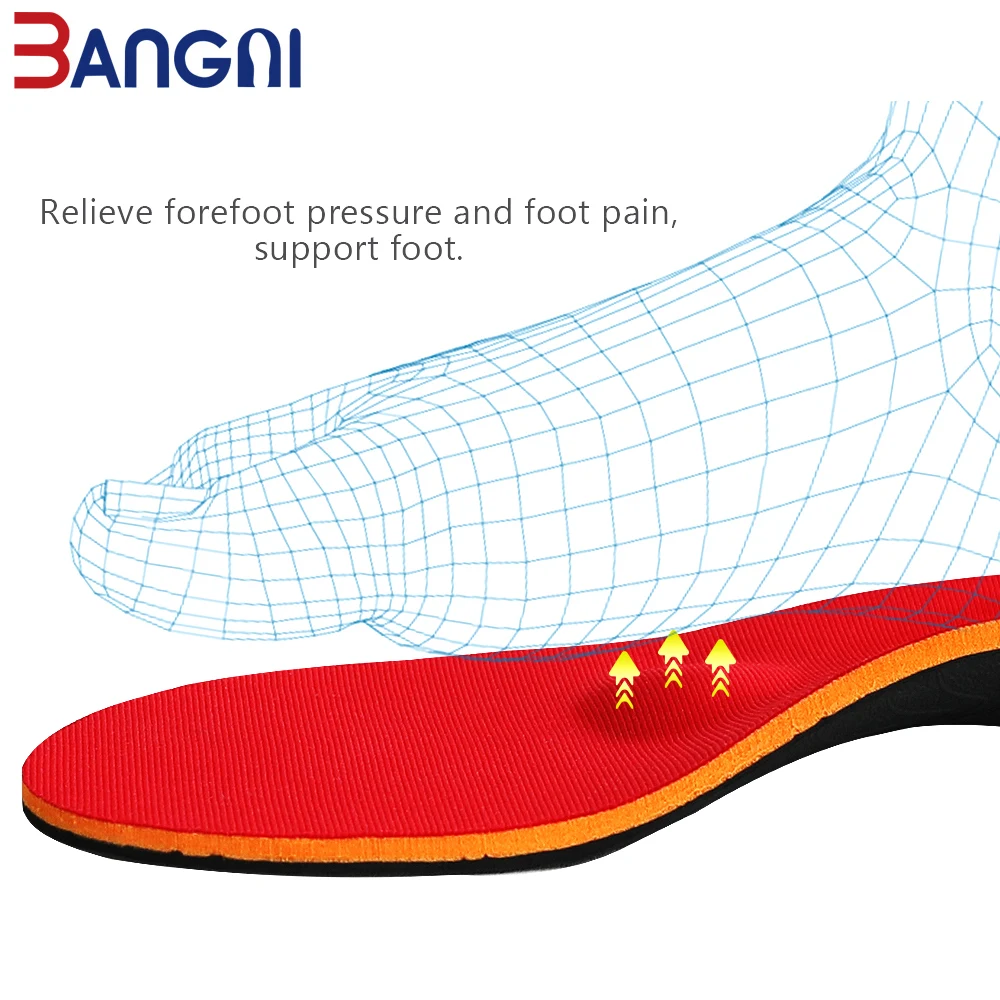 3ANGNI Orthotic Shoe Insoles Arch Support Insole Orthopedic Flat Feet Heel Pain Plantar Fasciitis Men Woman Inner Sole Cushion