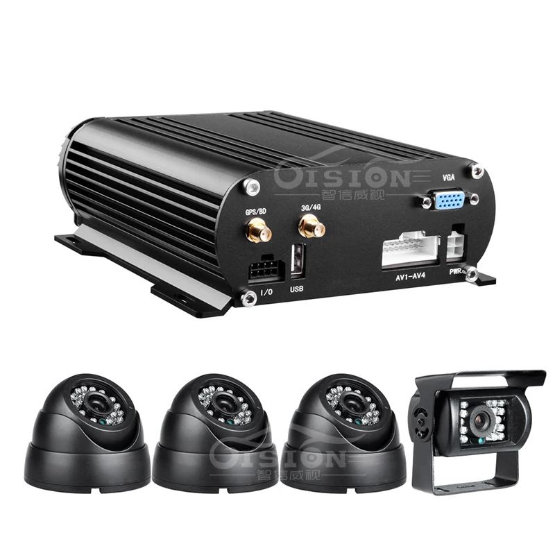  ¿Tiempo Real de vigilancia Hdd 3G GPS Dvr móvil de 4 canales con disco duro de 500 GB? Control remo