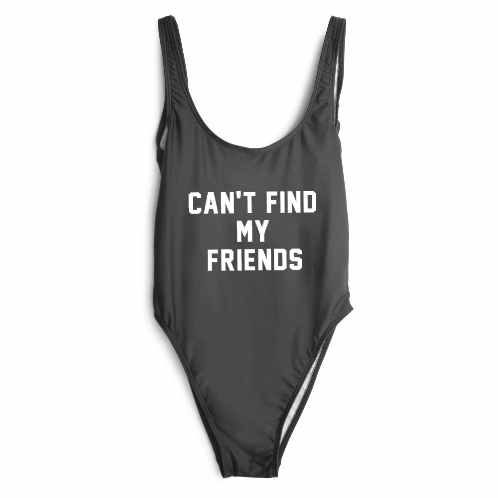 CAN'T FIND MY FRIENDS women sexy Open low back bathing suits one piece
