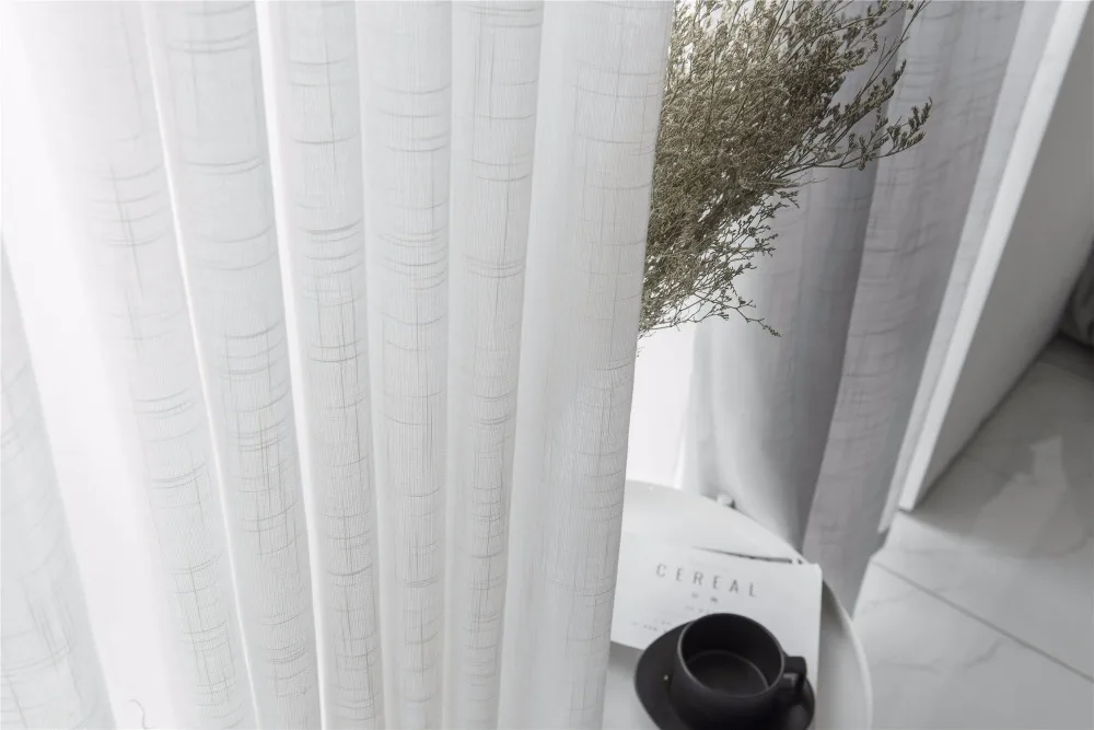 Tiyana, простые белые занавески на окна, однотонные серые занавески на дверь для кухни, занавески, хлопковый мягкий отвесный тюль для гостиной, HP053D3