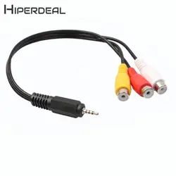 Hiperdeal Новый 3.5 мм Мини А. В. Мужской до 3RCA женские M/F аудио-видео кабель стерео разъем адаптера шнура 18mar06 Прямая поставка