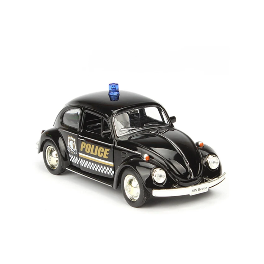 Полицейский автомобиль R Beetle 1:36 игрушечные автомобили копия из сплава