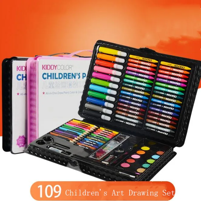 

109pcs/Set Drawing Painting Tools Art Learning Articles Watercolor Pen Gift Box Kindergarten Opening Stationery Birthday Gift