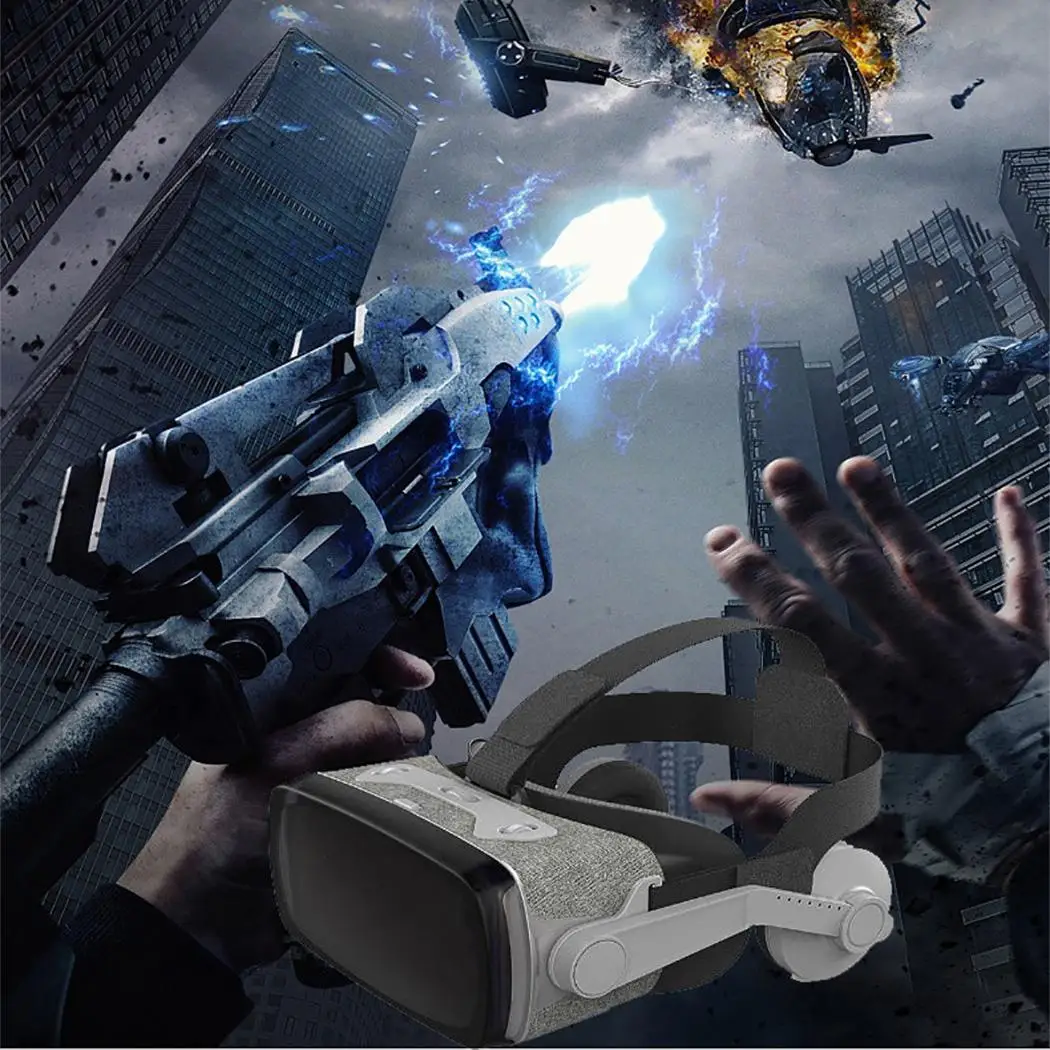 Умные очки виртуальной реальности 3D VR серый шлем с гарнитурой для смартфоны Android