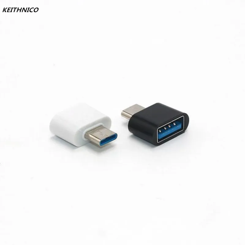 Keithnico 5 шт Тип-c USB2.0 Женский адаптер OTG для samsung huawei P9 Xiaomi 6 (Цвет случайный)
