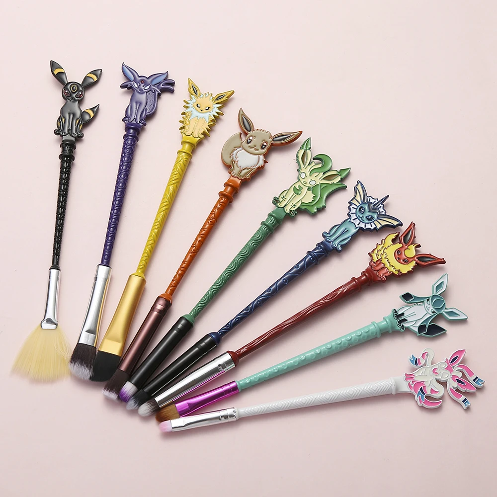 

Giancomics Pocket Monsters Pikachu Anime Makeup Brushes Set Card Captor Sakura Sailor Moon Cosmetic Brush Pincel for Woman Gift