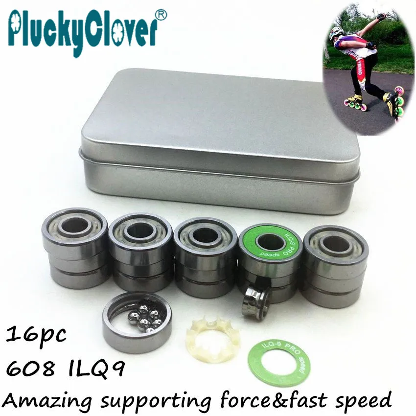 16 шт./компл. Pro ILQ 9 8 мм подшипник 608 rs Slalom Seba роликовые коньки FSK скейтборд скутер