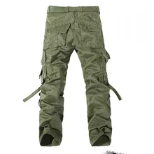 Мужские зимние брюки-карго, повседневные брюки с карманами, свободные мужские армейские военные брюки, хлопковые эластичные брюки с несколькими карманами для мужчин Ca