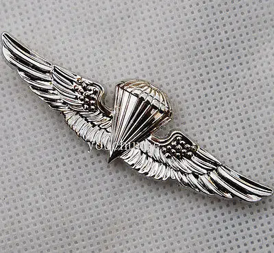US U.S. Navy Parachute Parachutist Landings Wings Badge Pin Silver-US198