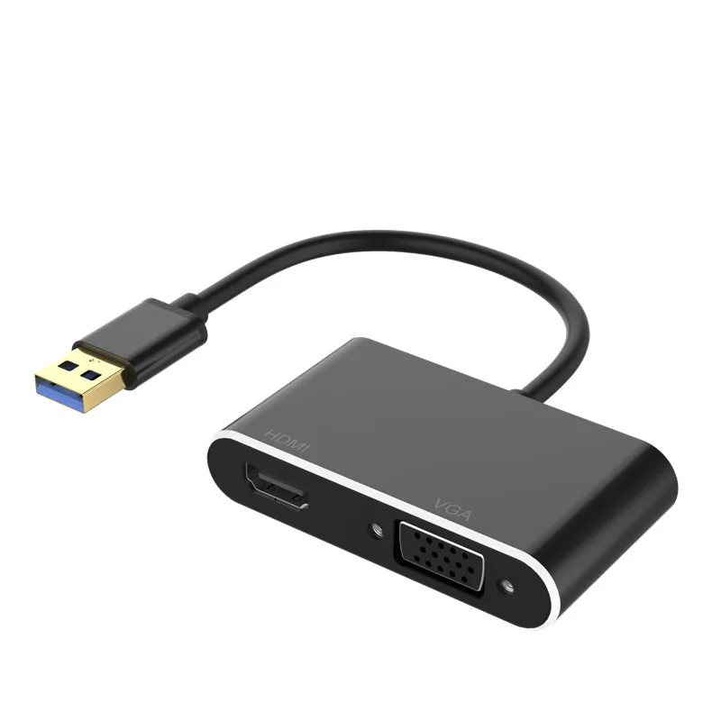 USB 3,0 к HDMI VGA конвертер 1080P видео Графика Кабель-адаптер для Windows 7/8/10 портативных ПК HDTV мониторы проекторов