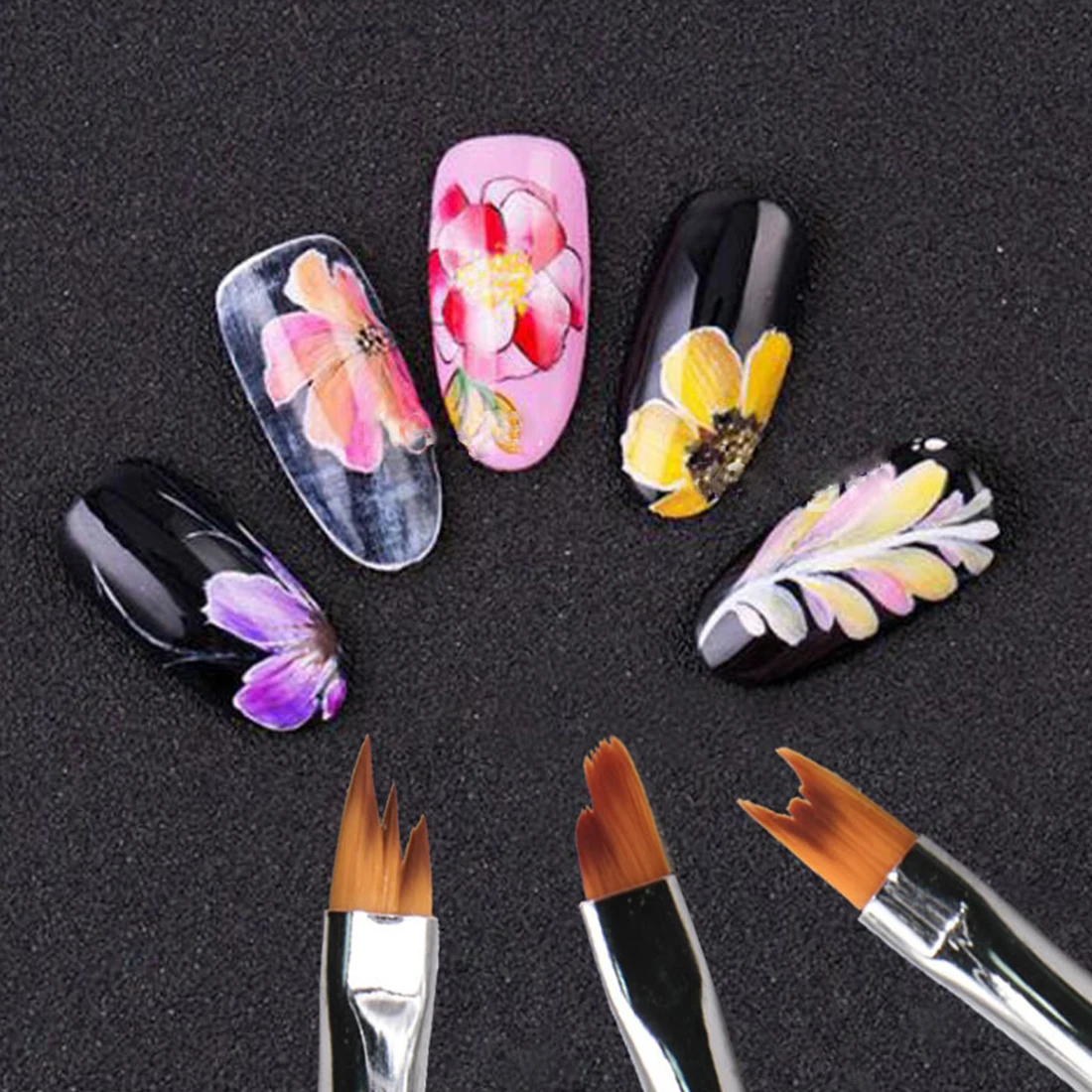 8 видов конструкций для рисования цветов, акриловые кисти для ногтей с градиентом, УФ-гель, ручка для рисования цветения, фиолетовая ручка, инструмент для маникюра и дизайна ногтей