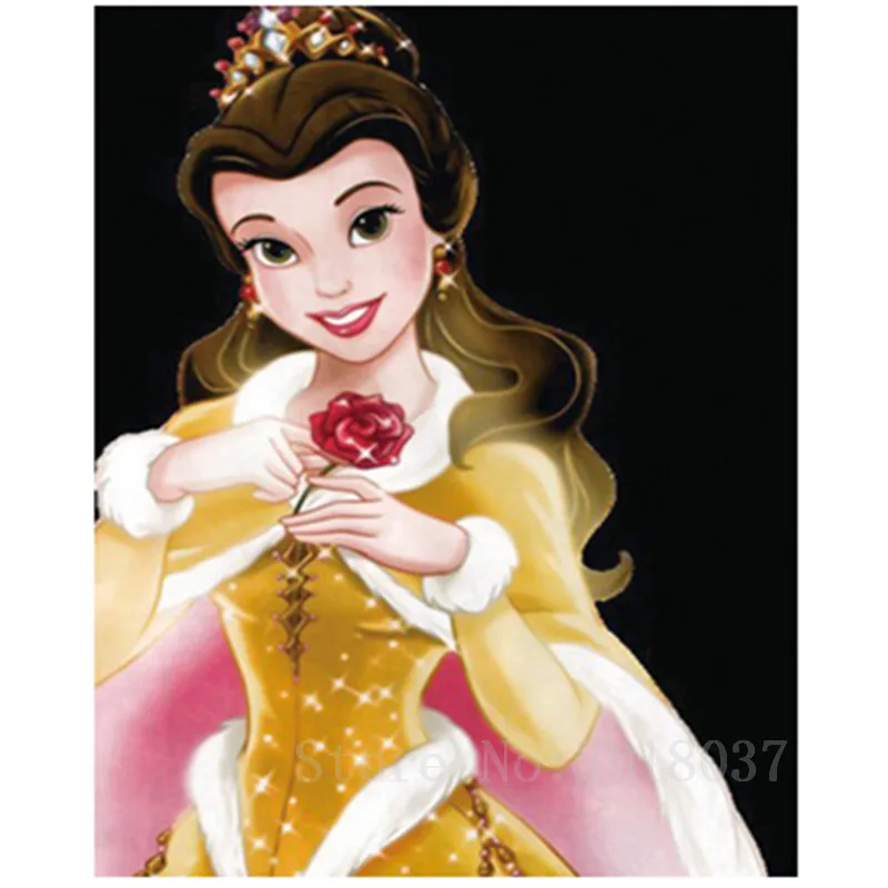 

Diamant Diy 5D Diamond Painting Cross Stitch Take The Princess Of The Rose Needlework Diamond Embroidery Full Diamond Decorative