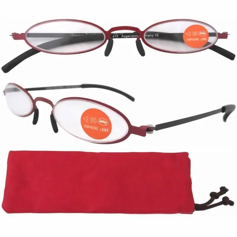 R12002 красно-черные двухцветные женские Овальные очки для чтения с замшевым материалом+ 1,00/+ 1,50/+ 2,00/+ 2,50/+ 3,00/+ 3,50/