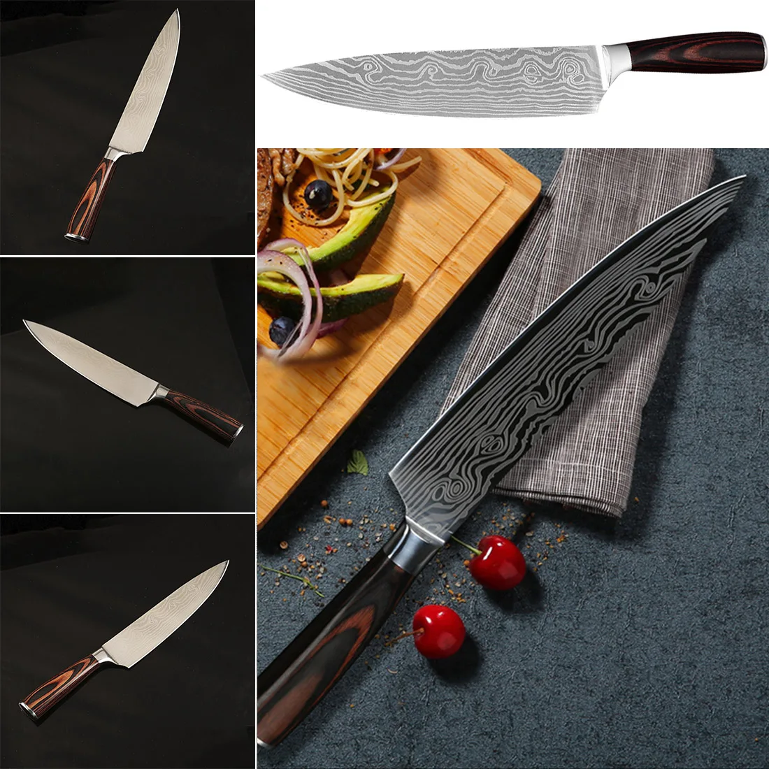 8 inch Professional Chef Knives Kitchen Knife Japan Damascus Pattern