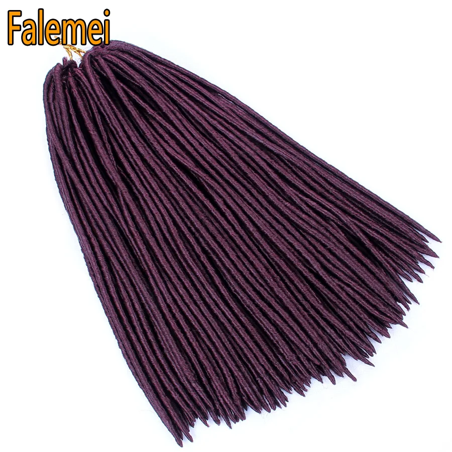 FALEMEI синтетическая искусственная Locs косы волос 18 дюймов 100 г 24 пряди/шт высокое Температура волокно крючком косы 2X замки