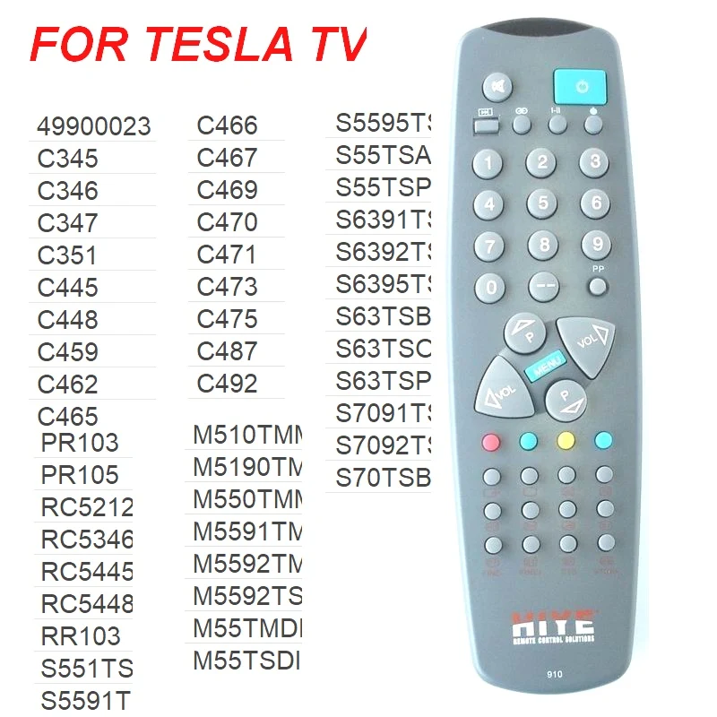 

TESLA TV Remote control , Replacement Controller and directly use , RC910