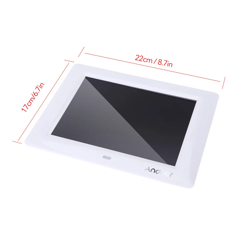 Andoer " HD TFT-LCD цифровая фоторамка 600*800 Многоязычная поддержка часов MP3 MP4 проигрыватель с функцией дистанционного рабочего стола