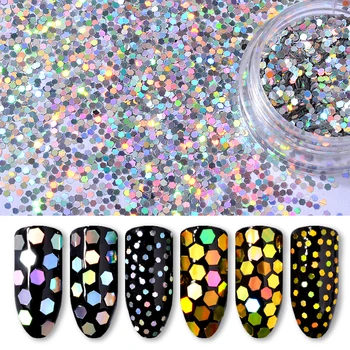 

21 Colors Nail Art Glitter Powder Hexagon Spangle Gem Paillette Nails Glitter 3D Powder For DIY Nail Art Jewelry