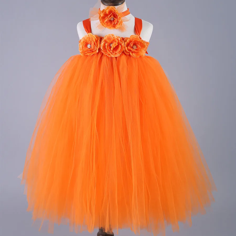 orange dress for baby girl