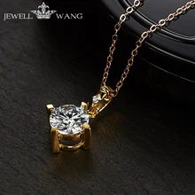 Ювелирные изделия Moissanite подвески для женщин покерный дизайн 1.0ct Сертифицированный цвет Jk/vvs Forever 18K настоящая Подвеска из желтого золота