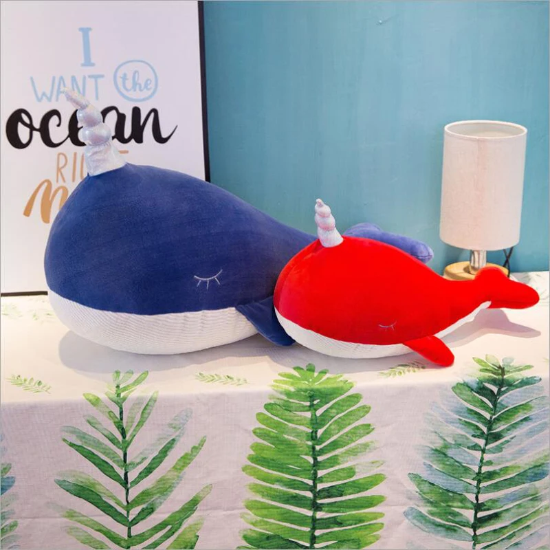 

Creative Cute Marine Animal Whale Plush Toys Stuffed Whale Doll Toy Soft Plush Pillow Children Birthday Gifts
