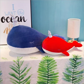 

Creative Cute Marine Animal Whale Plush Toys Stuffed Whale Doll Toy Soft Plush Pillow Children Birthday Gifts