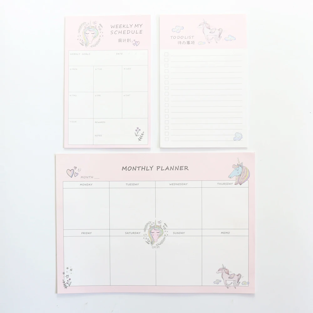 Оригинальный школьный стол для учеников Domikee ежедневный блокнот планировщик