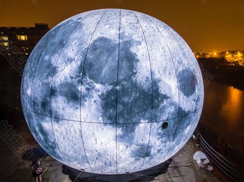 

fast shipping 1M Led Lighted Inflatable Moon Ball for Outdoor Promotion