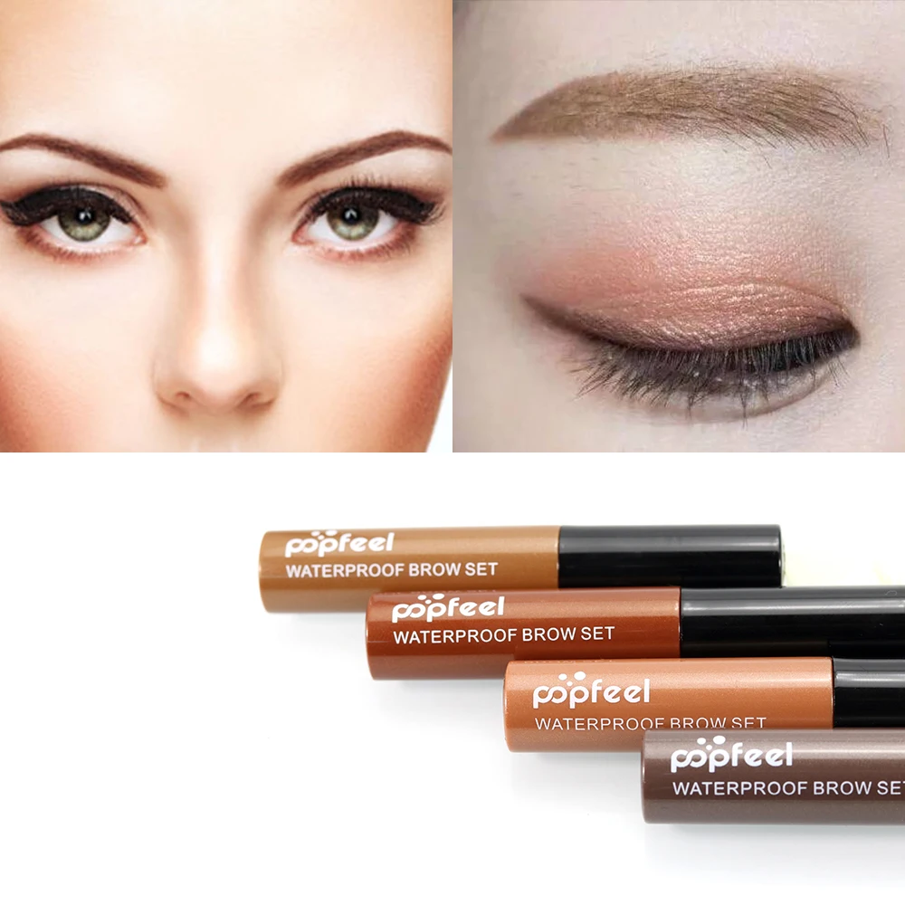 

Popfeel 1pc Eyebrow Mascara Cream Eyebrow Shadow Makeup Waterproof Gel Enhancer Light Medium Dark Brown Eye Makeup TSLM2