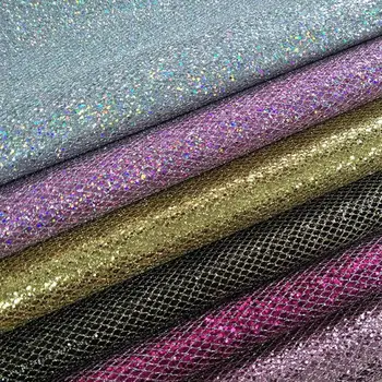 

1 meter Pu Diamond Leather Pattern Artificial Upholstery Furniture Material Glitter Waterproof Mirror Leather for Bag Tablecloth