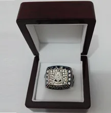 Past Master Masónicos al por mayor plateado de Aleación De Zinc Personalizado Deportes Replica Anillo Campeonato Mundial Con Cajas De Madera