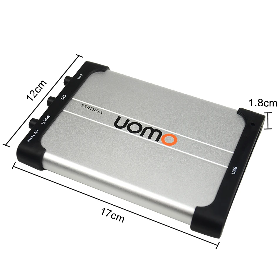 Owon VDS1022 2x25 МГц 100 мс/с ПК USB млн 1GS цифровой осциллоскоп MIT Изоляция 2+ 1 каналы Глубина памяти 5 K