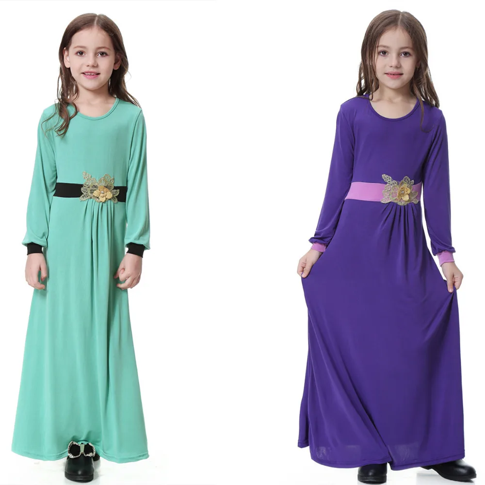 2019 г. abaya/детское мусульманское платье для девочек повседневное турецкое