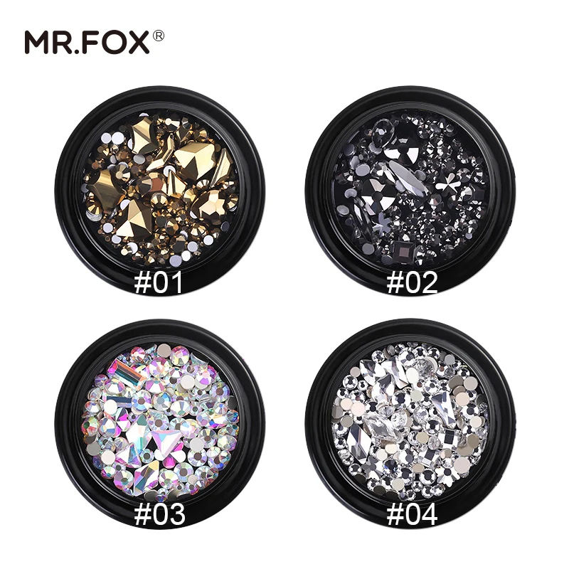 

Color Nail Art Drop Droplet Acrylic Rhinestone Beads Set Gel Polish Tips 3D Glitter Shiny Sparkly Gem Jewelry Decor Kit MR FOX