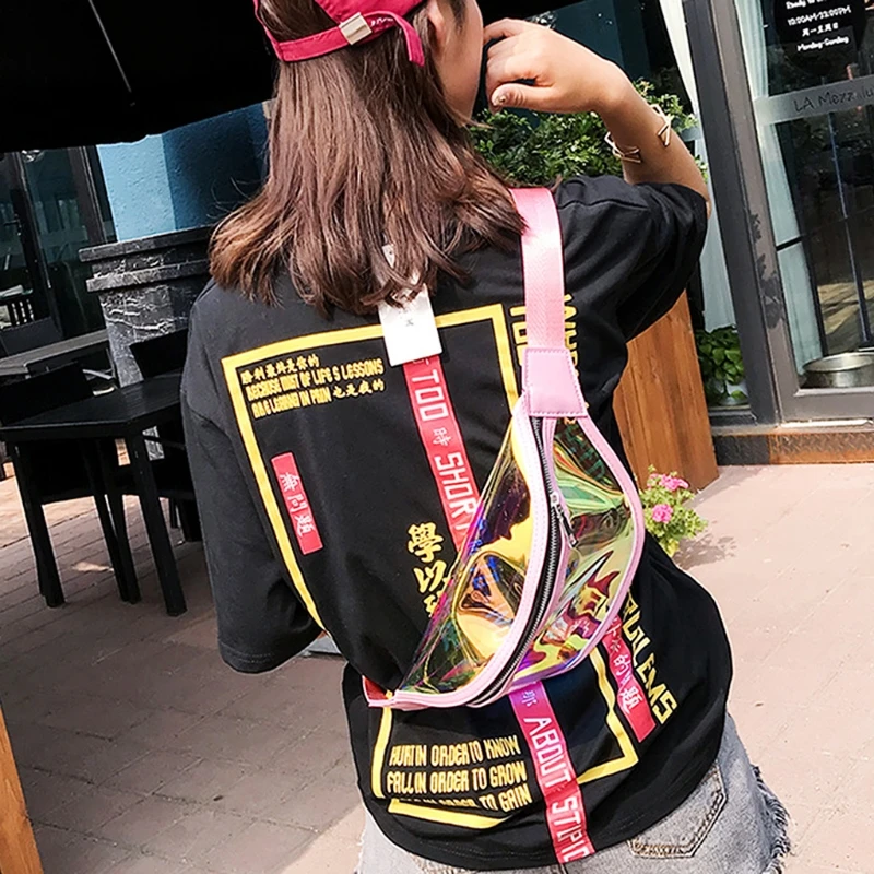 

Laser Clear Fanny Pack for Women Summer Transparent Beach Bum Waist Bag