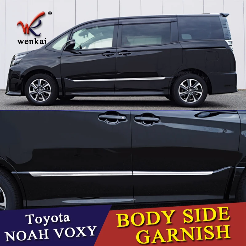 

High Quality ! Car Styling Side Body tTrim Decoration Trim For Toyouta Noah Voxy 80 Series 2014 2015 2016 2017 2018