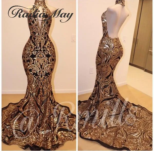 black and gold gala dress
