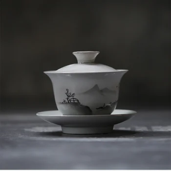 

TANGPIN handpainted ceramic gaiwan teacup chinese kung fu tea sets 100ml