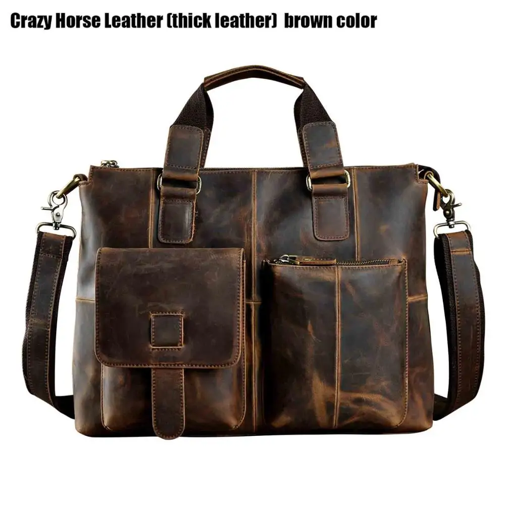 Мужской кожаный Ретро дизайнерский деловой портфель, повседневная дорожная сумка для ноутбука 15 дюймов, чехол, сумка-мессенджер, портфель, B260db - Цвет: dark brown