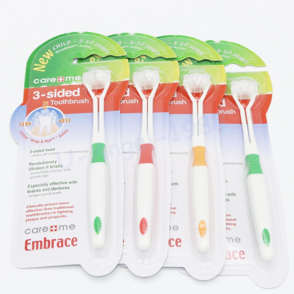 1pcs Three sides toothbrush ultrafine softbristle Baby Children