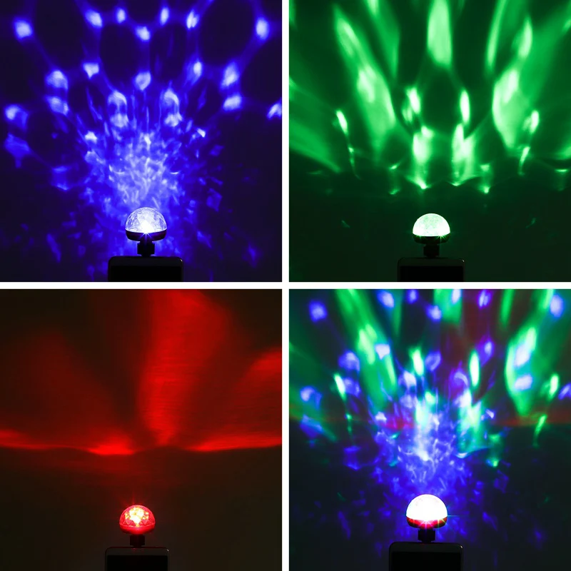 Автомобильный светодиодный USB атмосферный свет DJ RGB мини цветная музыкальная