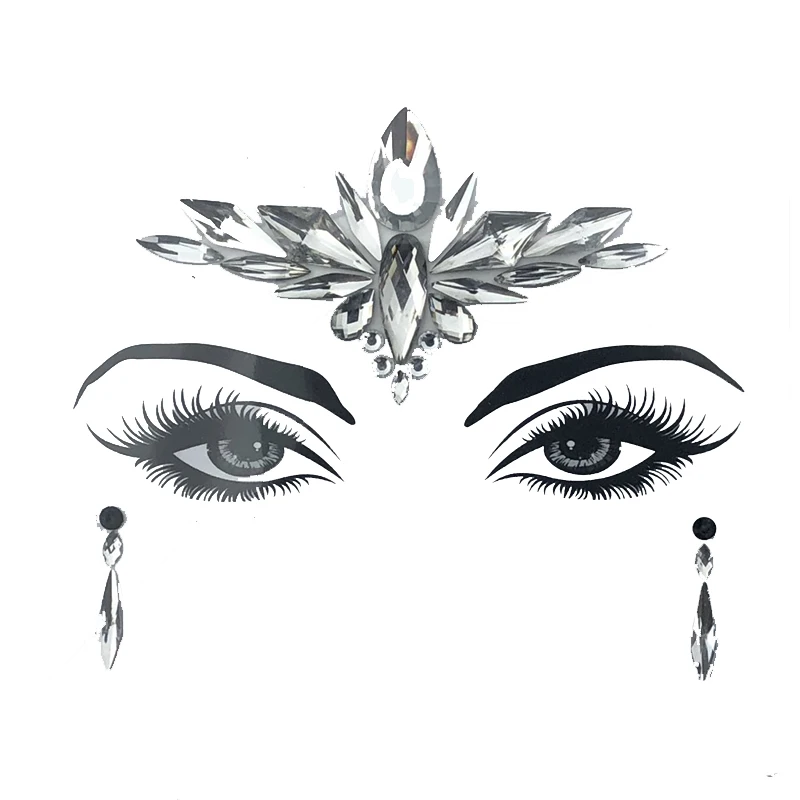 جديد الاكريليك الوجه ملصق DIY الحاجب الوجه الجسم الفن لاصق كريستال بريق الماس حجر الراين الوجه الديكور للحزب جديد الاكريليك الوجه ملصق DIY الحاجب الوجه الجسم الفن لاصق كريستال بريق الماس حجر الراين الوجه الديكور للحزب