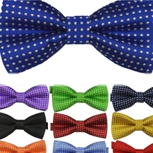 Детский модный формальный хлопковый галстук-бабочка, Детские Классические бабочки в горошек, цветной галстук бабочка для свадебной вечеринки, галстук бабочка для питомца Галстуки для смокинга