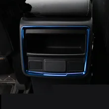Нержавеющая сталь углеродного волокна серебристый, синий черный задний хвост коробка для хранения воздуха на выходе декоративная рама Subaru Forester AA501