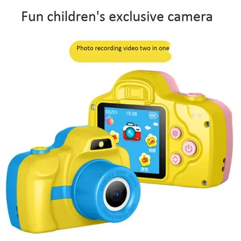

Cartoon child digital camera mini video recorder hd photography cameras play games audio playback machine One flash flashlight